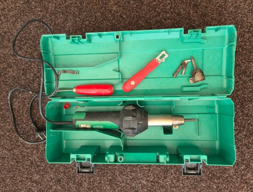 Leister lasföhn- warmeluchtbrander, Doe-het-zelf en Verbouw, Ophalen of Verzenden, Gebruikt, Gereedschapsset, Overige merken