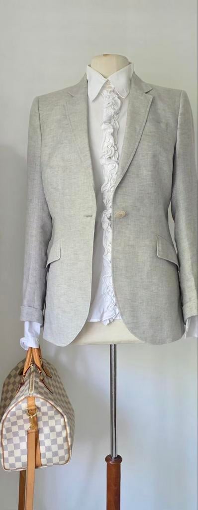 Scapa linnen blazer licht grijs 40/42, Kleding | Dames, Jasjes, Kostuums en Pakken, Pauw Scapa, Ophalen of Verzenden, Zo goed als nieuw
