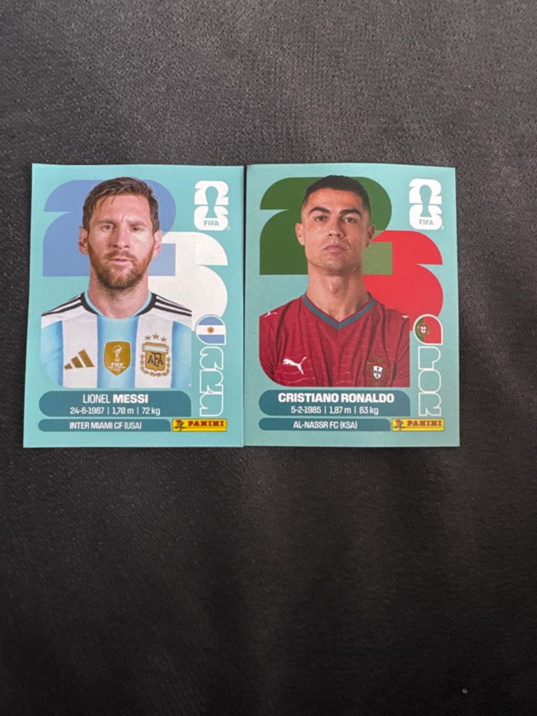 Panini wk 2026 Messi & Ronaldo Voetbalstickers, Ophalen of Verzenden, Zo goed als nieuw, Buitenlandse clubs, Spelerskaart