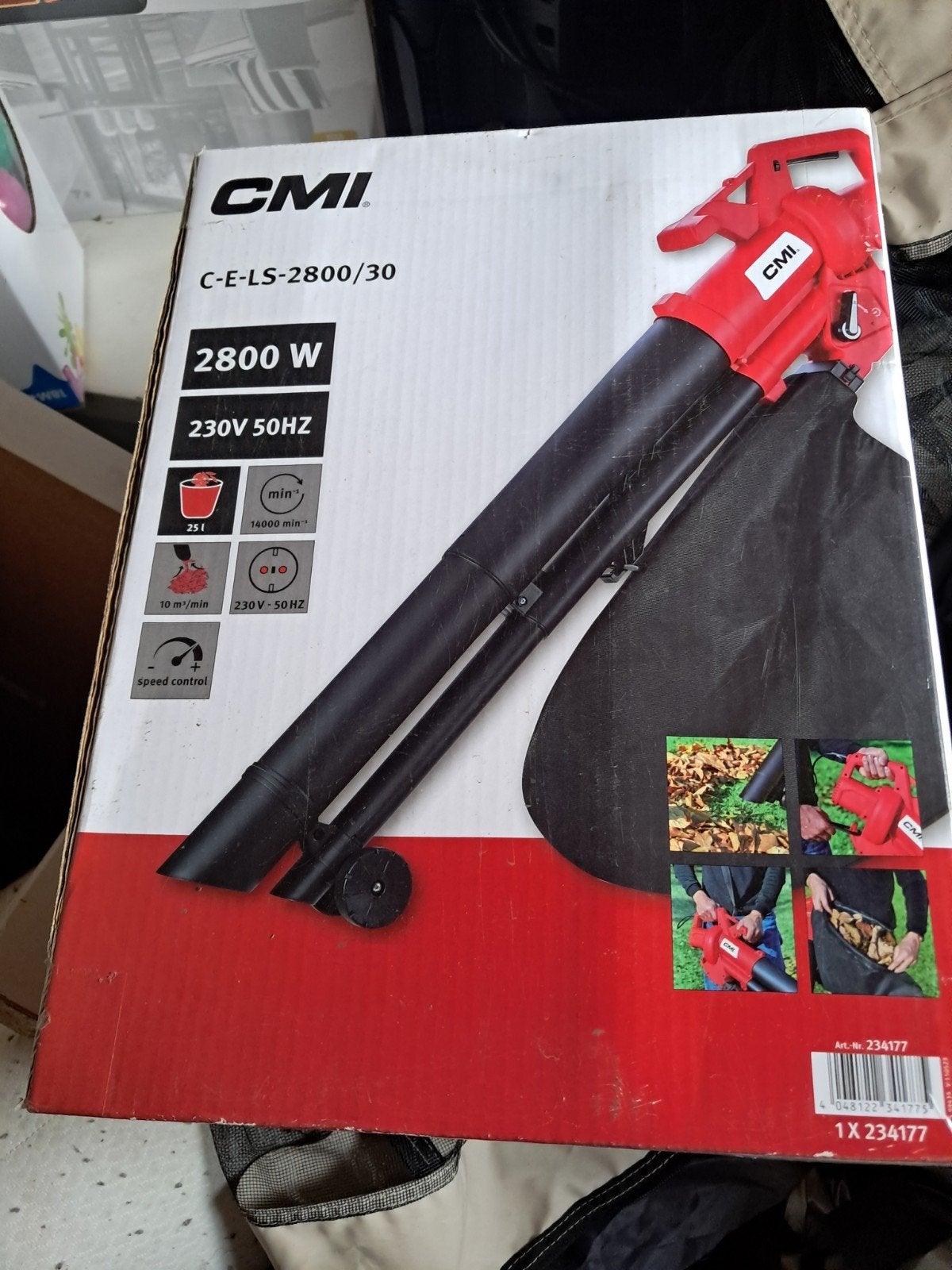 Nieuwe CMI Bladblazer 2800W - Nooit gebruikt, Tuin en Terras, Met opvangzak, CMI, Handgedragen, Nieuw