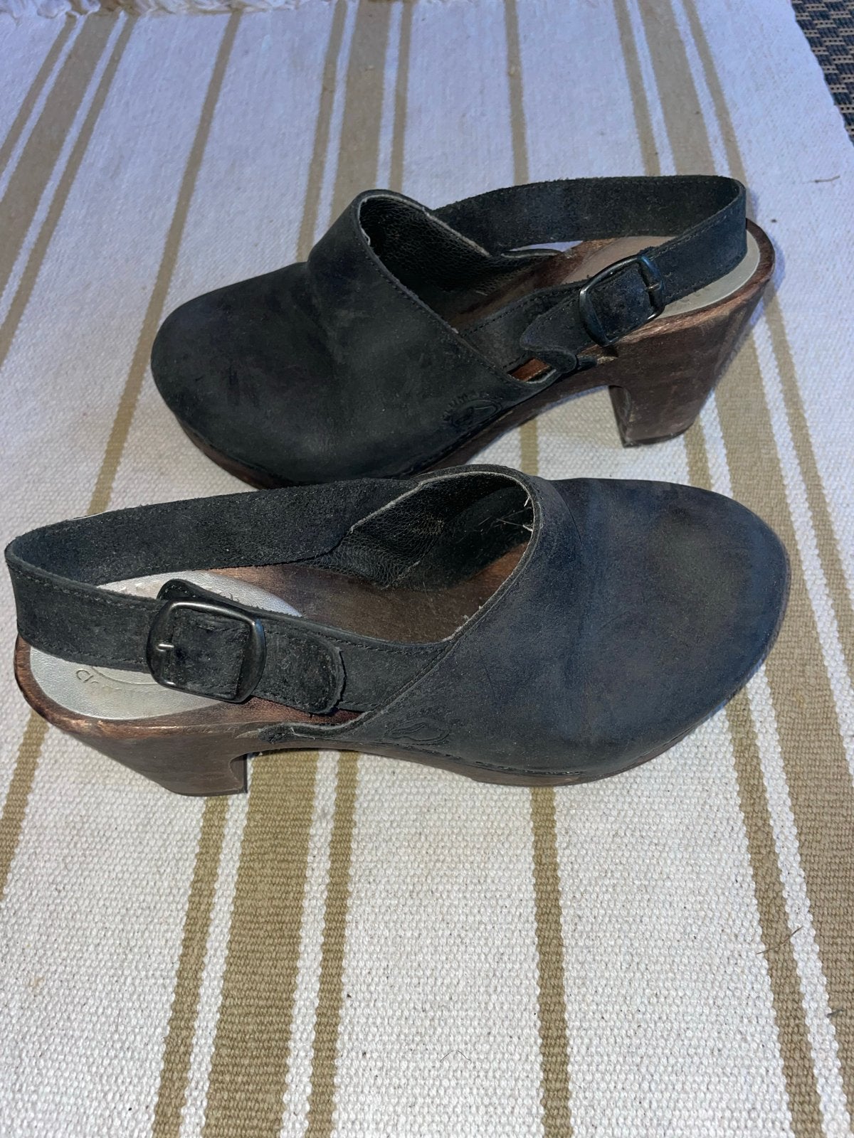 Zwarte Clumpy's klompen maat 38, Kleding | Dames, Zwart, Ophalen of Verzenden, Schoenen met hoge hakken, Gedragen