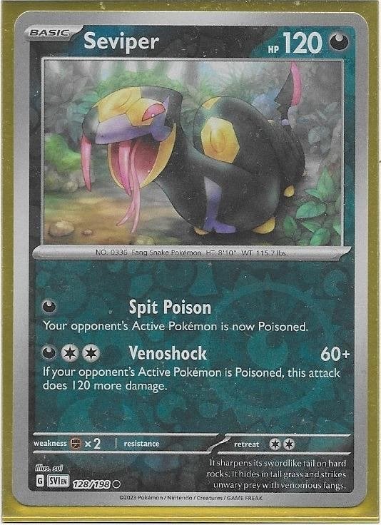 Scarlet & Violet,  Seviper [reverse] 128/198, Verzenden, Nieuw, Losse kaart