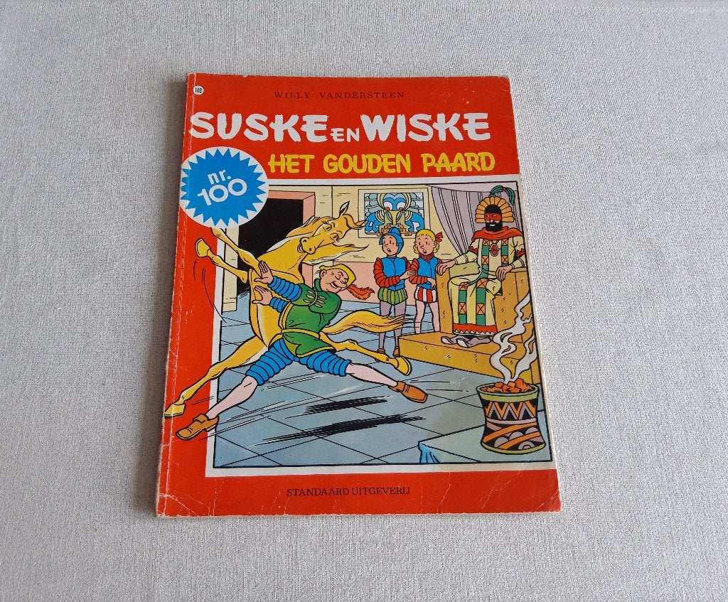 Suske en Wiske 100 - Het gouden paard speciale uitgave, Boeken, Stripboeken, Eén stripboek, Ophalen of Verzenden, Gelezen