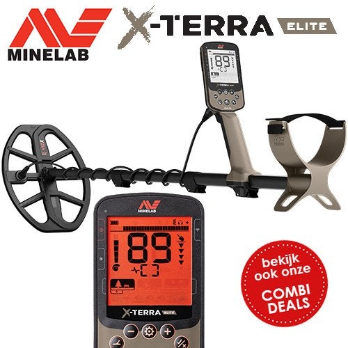 Minelab X-Terra Elite, waterdicht, oplaadbaar, multi-freq. !, Meer dan 30 cm, Nieuw, Ophalen of Verzenden, Minelab