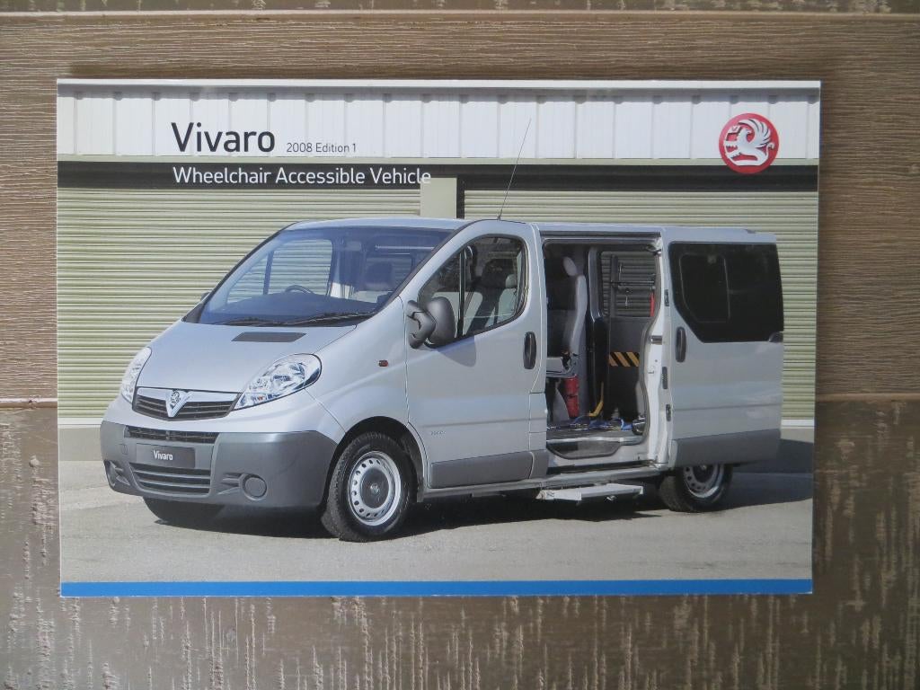 Brochure folder Vauxhall Vivaro Wheelchair Opel Vivaro, Ophalen of Verzenden, Zo goed als nieuw, Opel
