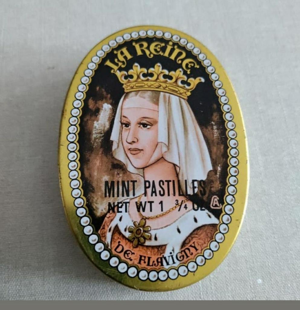 La Reine,Mint Pastilles,Frankrijk,Frans,doosje,box,deksel, Ophalen of Verzenden, Zo goed als nieuw