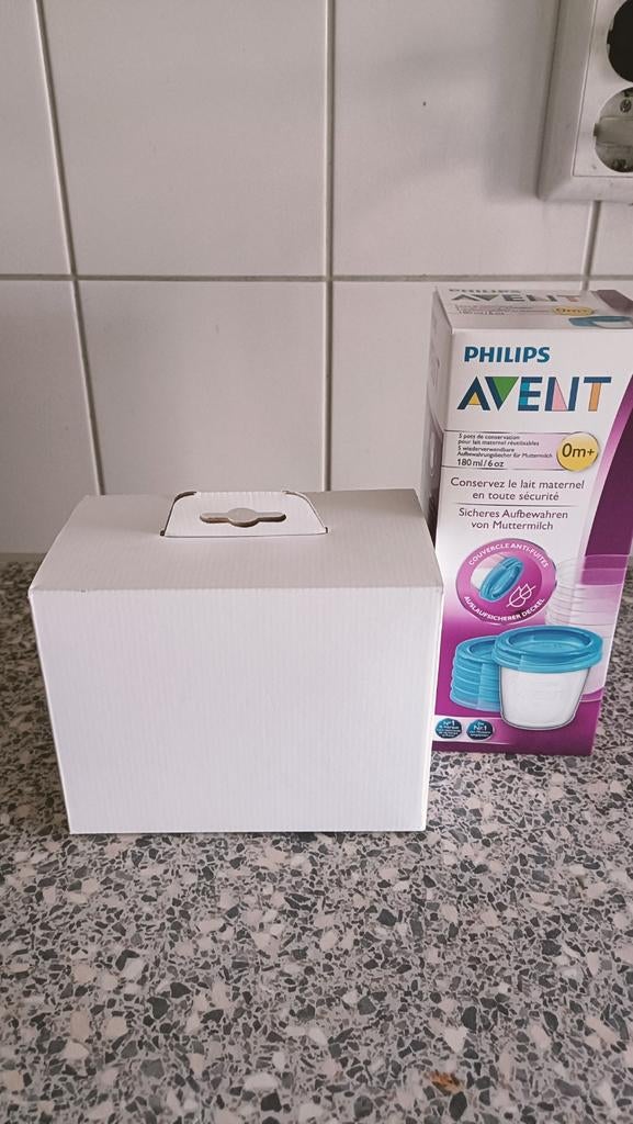 Philips Avent handmatige borstkolf plus bewaar bakjes, Ophalen of Verzenden, Nieuw, Borstkolf