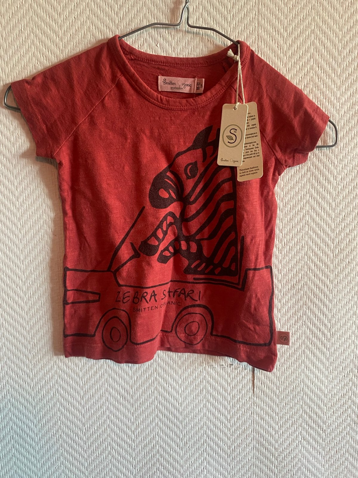 Nieuw Smitten Organic T-shirt Zebra Safari (maat 86-92), Verzenden, Nieuw