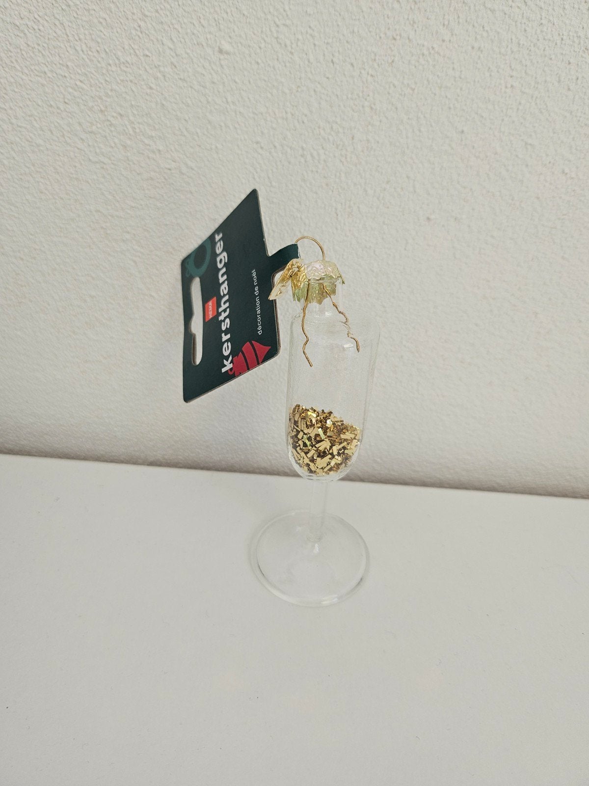 nieuwe champagne glas kerstbal, Diversen, Ophalen of Verzenden