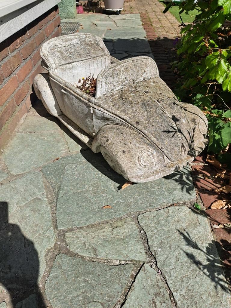 Betonnen Kever Cabriolet Bloembak - Zoekt Nieuwe Garage, Tuin en Terras, Ophalen