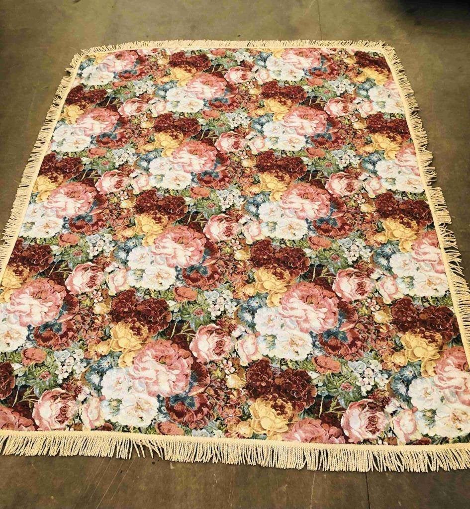 Grand foulard / woondeken met rozen 190/162, Rood, Djt@dejuistetoon.eu, Ophalen of Verzenden, Zo goed als nieuw