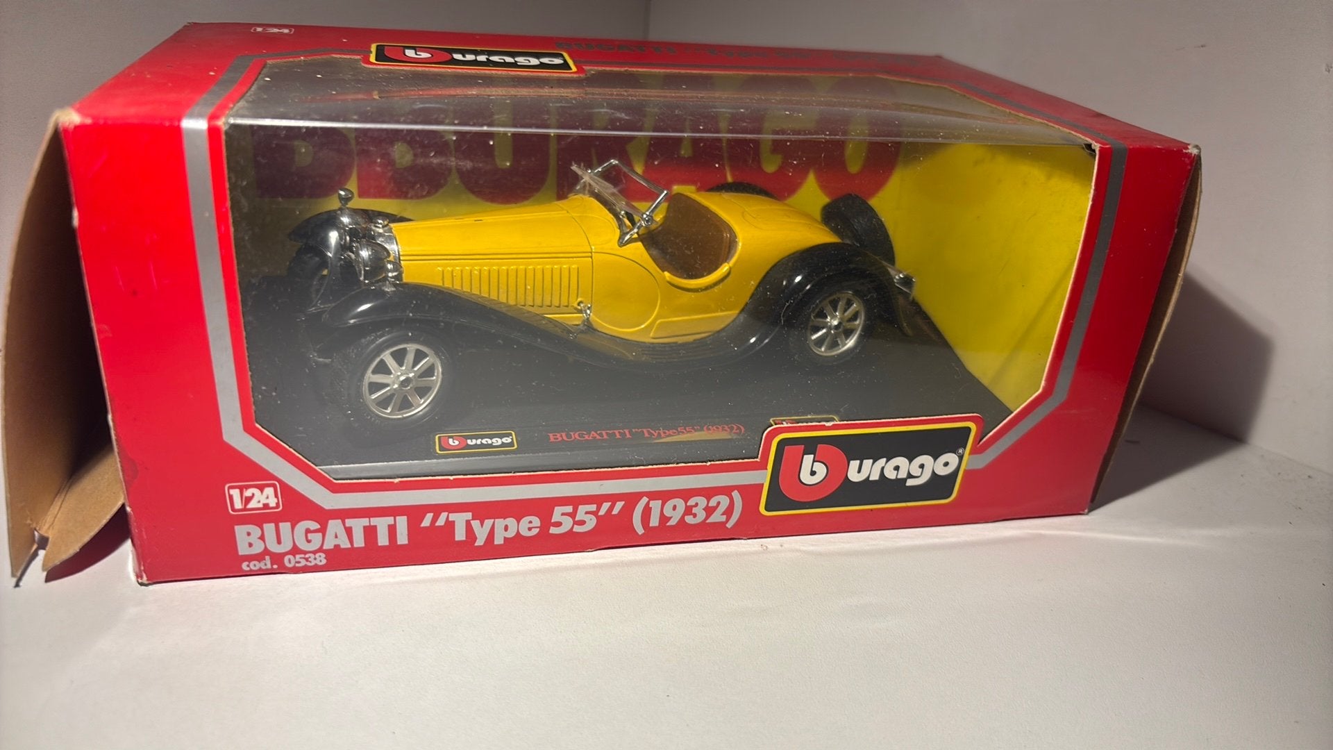 Bugatti type 55 Bburago 1.24, Ophalen of Verzenden, Bburago, A, A