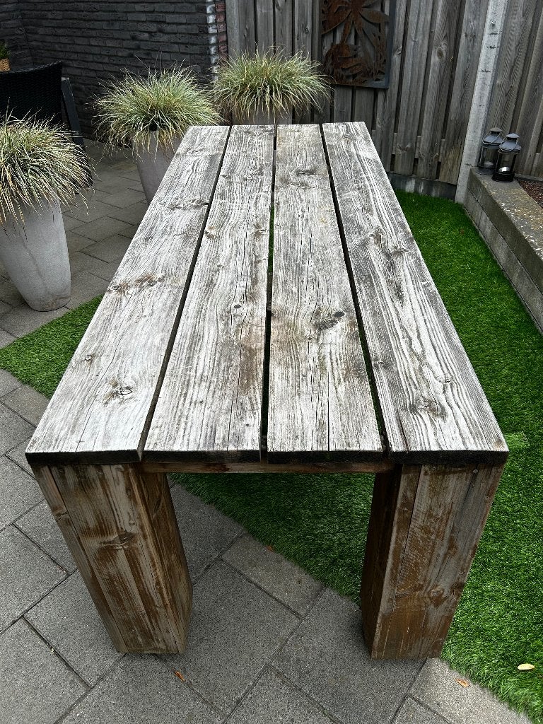 Tuintafel van steiger hout., Ophalen, Gebruikt, Rechthoekig, Hout