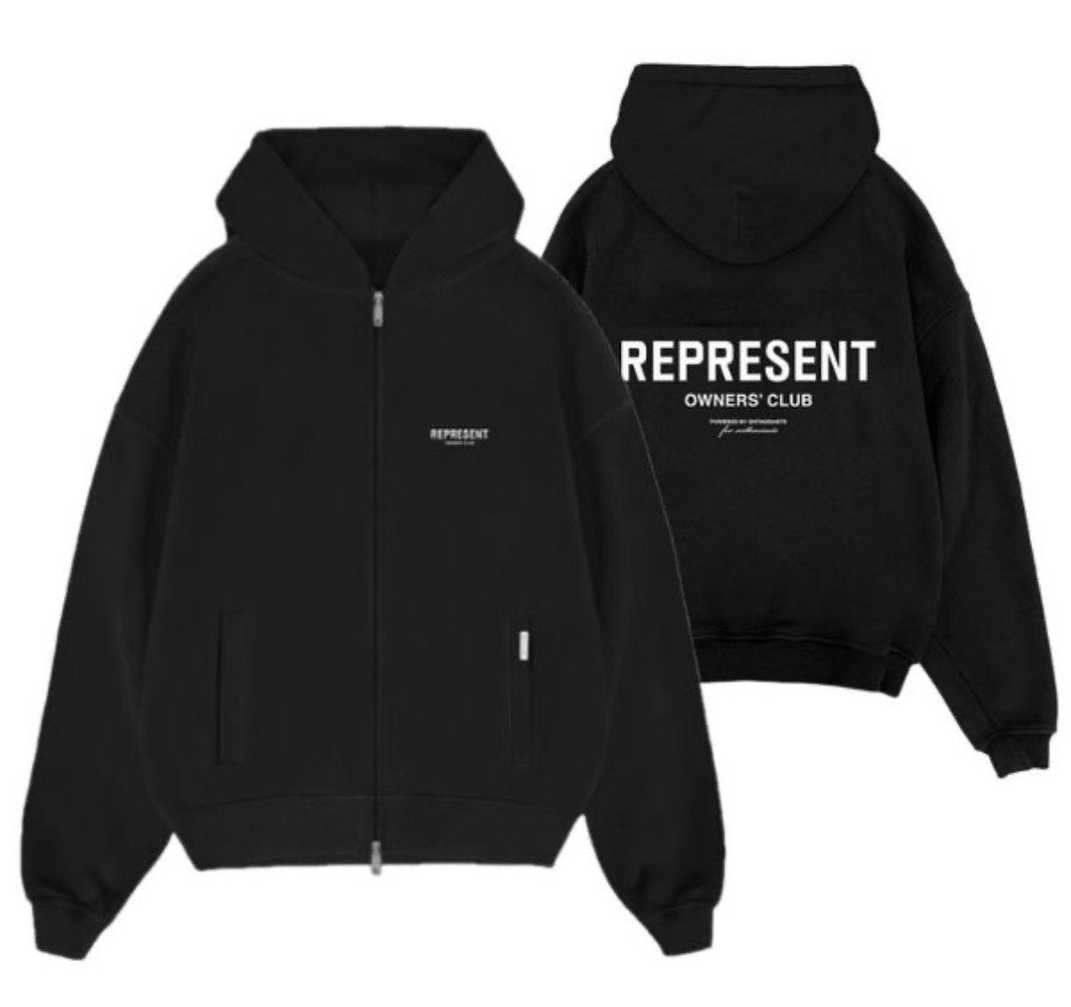 Represent Owners' Club Zip Hoodie Zwart maat L, Ophalen of Verzenden, Nieuw, Overige maten, Zwart