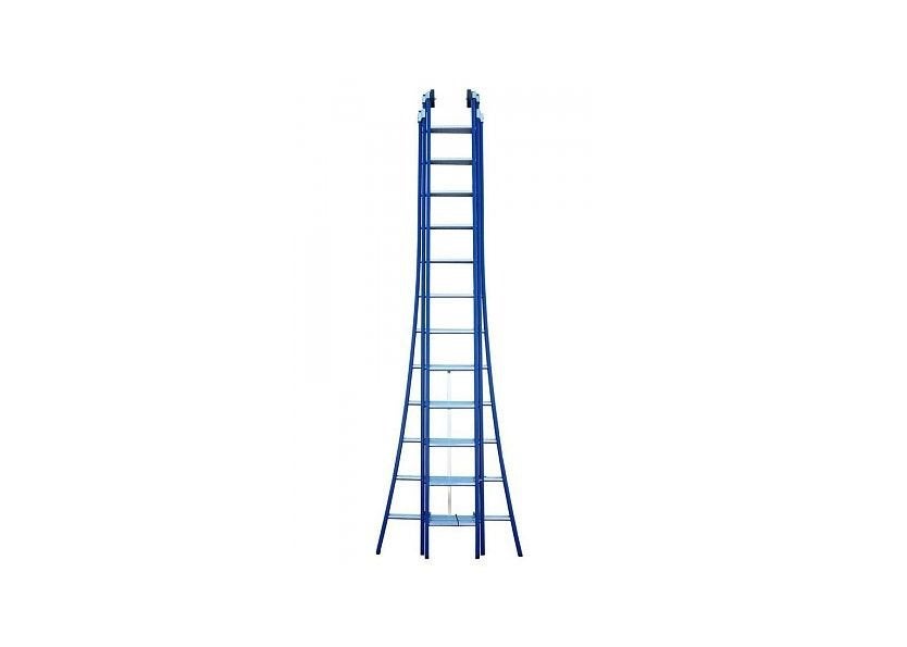 ASC 3-DELIGE LADDER PREMIUM 3X14 SPORT GEEN A-STAND, Ophalen, Zo goed als nieuw, 4 meter of meer