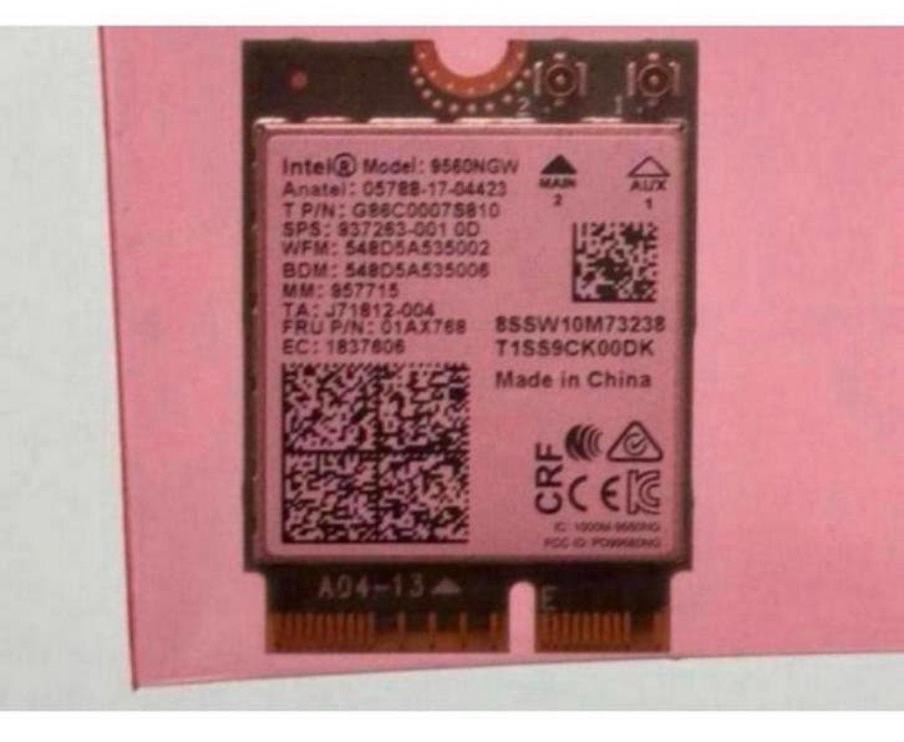 9560NGW Dual Band 1,73 Gbps Wireless Intel NGFF Key E wifi, Nieuw, Ophalen of Verzenden, H, H