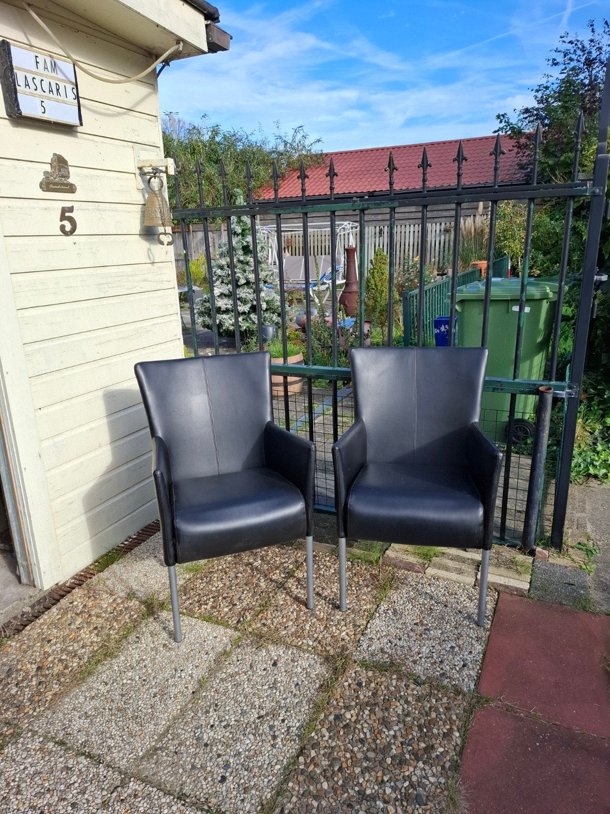 Set van 2 zwarte stoelen - Gebruikt, Ophalen, Gebruikt, Twee, Zwart