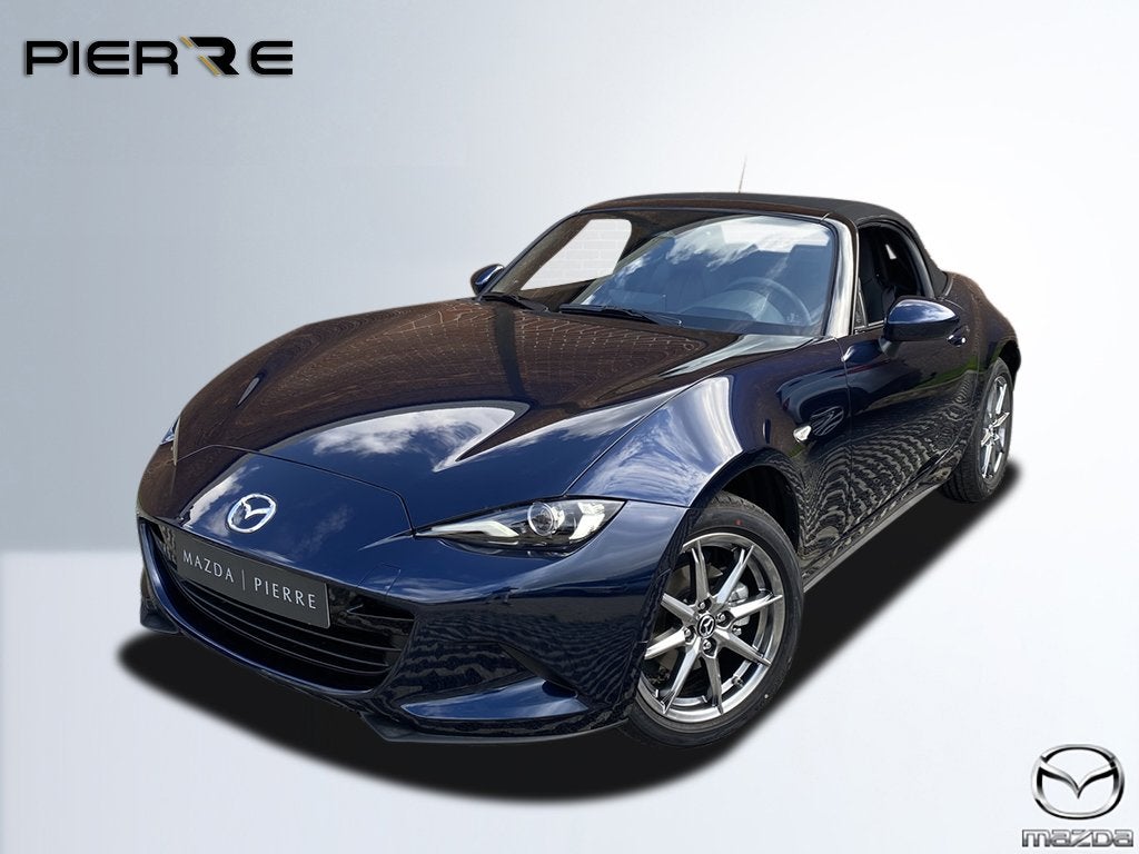 Mazda MX-5 1.5 SkyActiv-G 132 pk Exclusive-Line | CARPLAY |, Achterwielaandrijving, 978 kg, Zwart, 4 cilinders