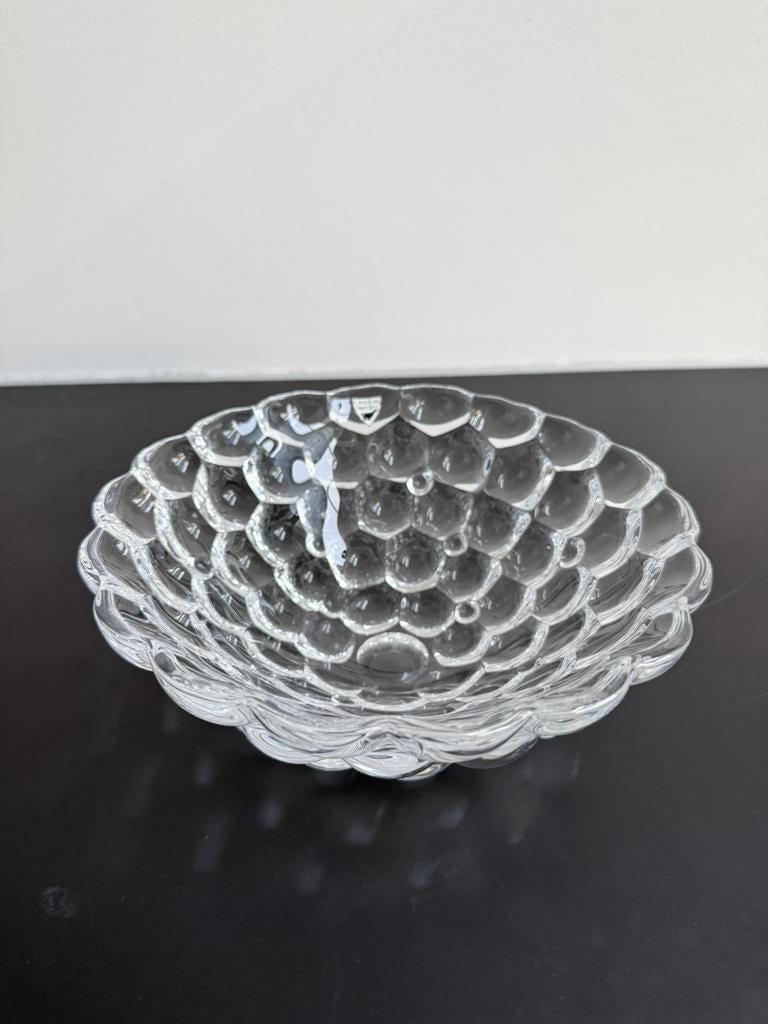 Orrefors raspberry glazen schaal, Ophalen, Zo goed als nieuw, Rond, Glas