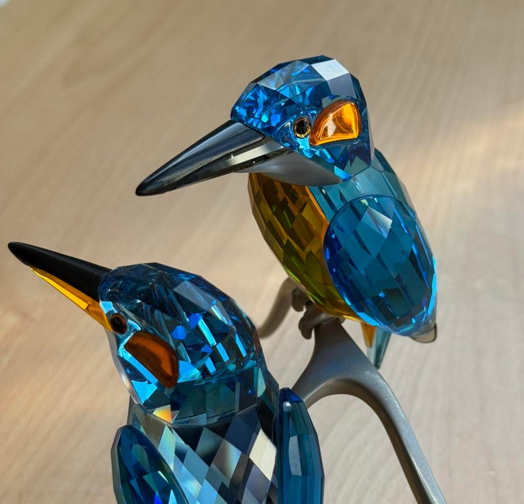 Swarovski IJsvogels, blauw turkoois, 15,5cm hoog, Ophalen of Verzenden, Zo goed als nieuw, Figuurtje