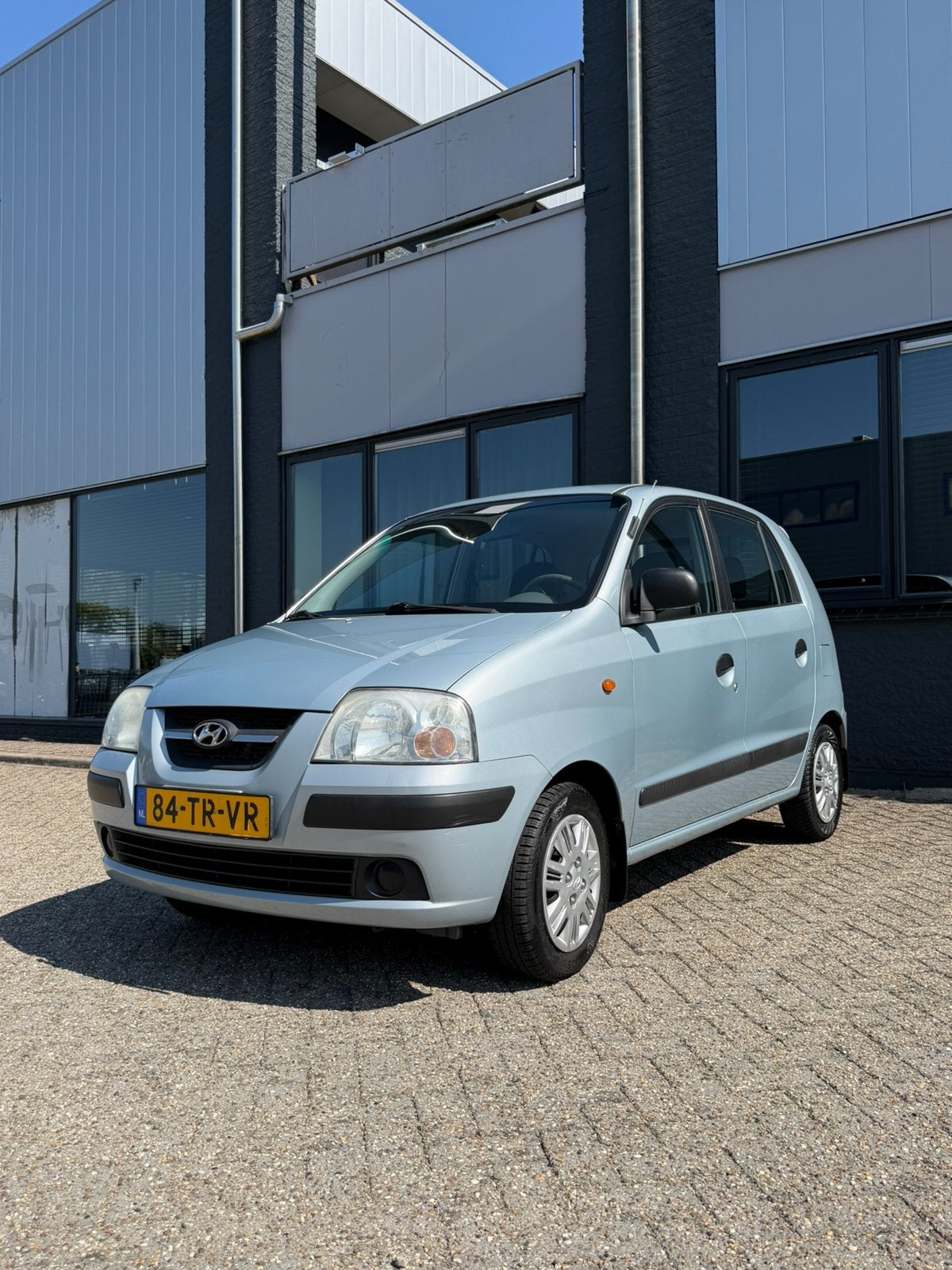 Hyundai Atos 1.1 2007 Blauw, Auto's, Voorwielaandrijving, 31 €/maand, 4 cilinders, Origineel Nederlands