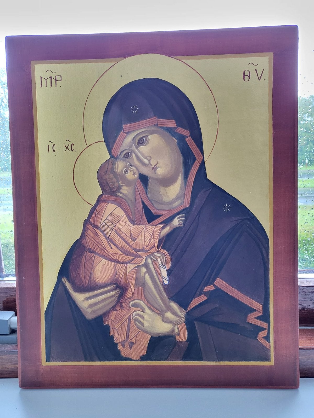 Orthodoxe icoon Maria met Kind – Vergulde achtergrond, Ophalen