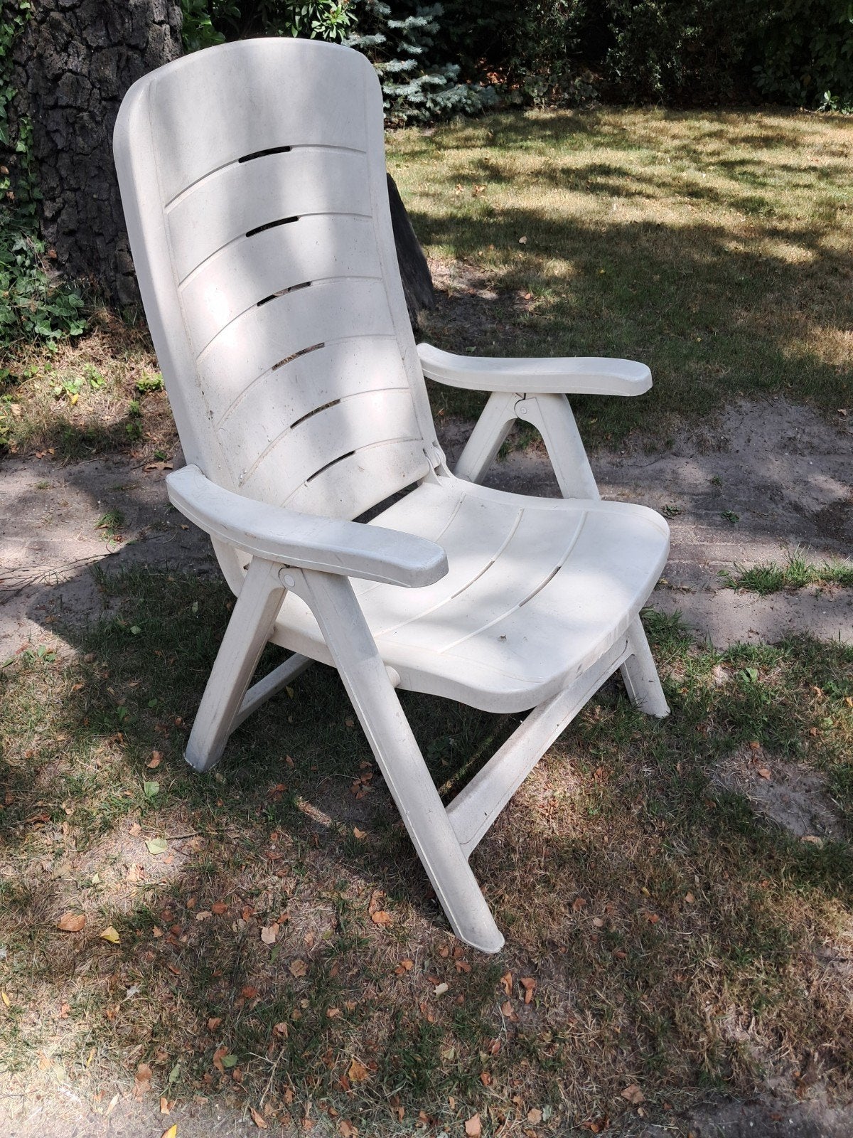 4 Sieger tuinstoelen, verstelbaar en stapelbaar, Ophalen of Verzenden, Gebruikt, Kunststof, Verstelbaar