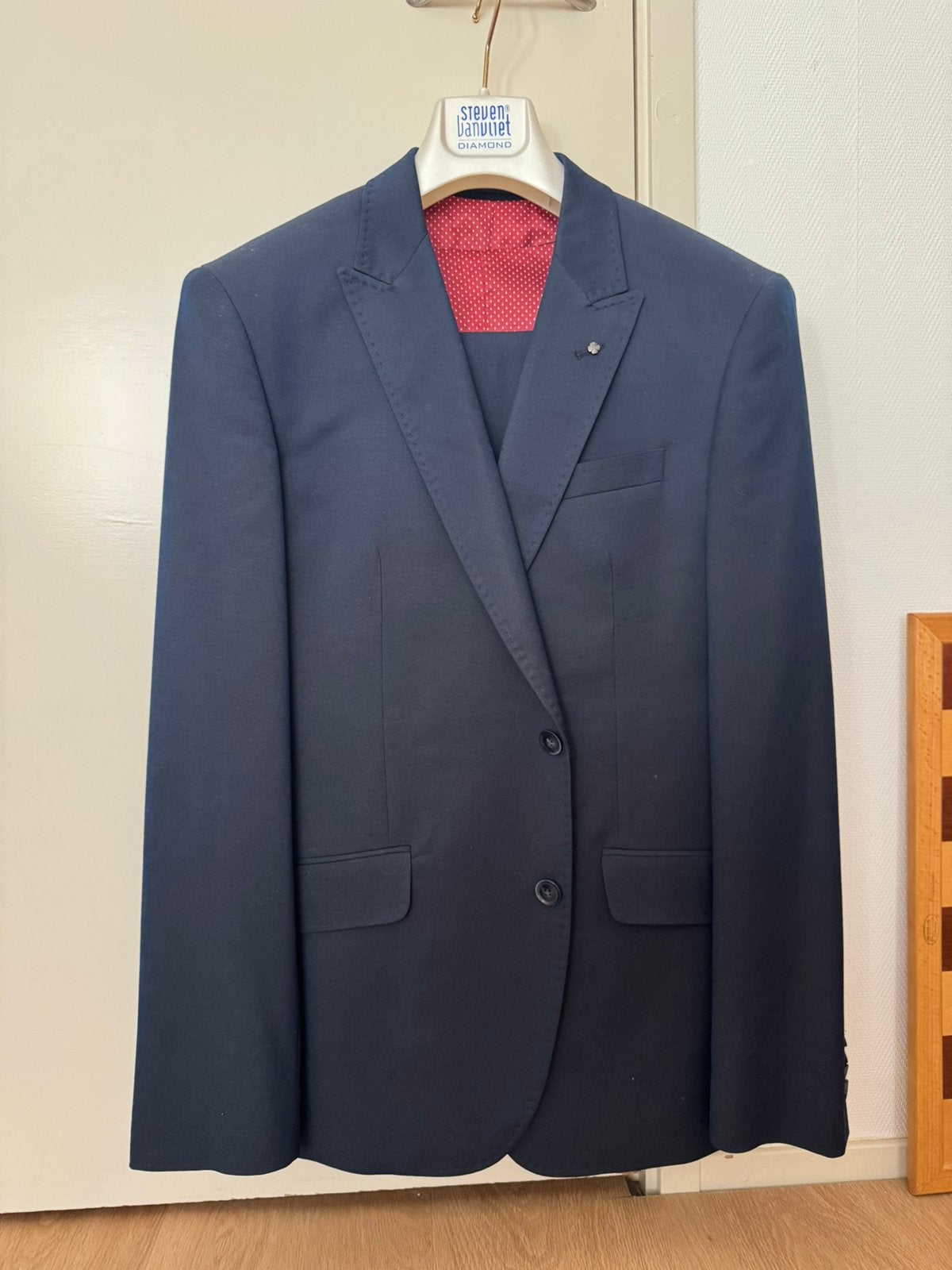 Steven van Vliet driedelig pak blauw maat 50, Ophalen of Verzenden, Zo goed als nieuw, Maat 48/50 (M), Blauw