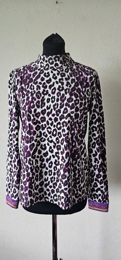 Studio Anneloes Top Panterprint Paars/Bruin Maat M (27525), Maat 38/40 (M), Studio Anneloes, Paars, Ophalen of Verzenden