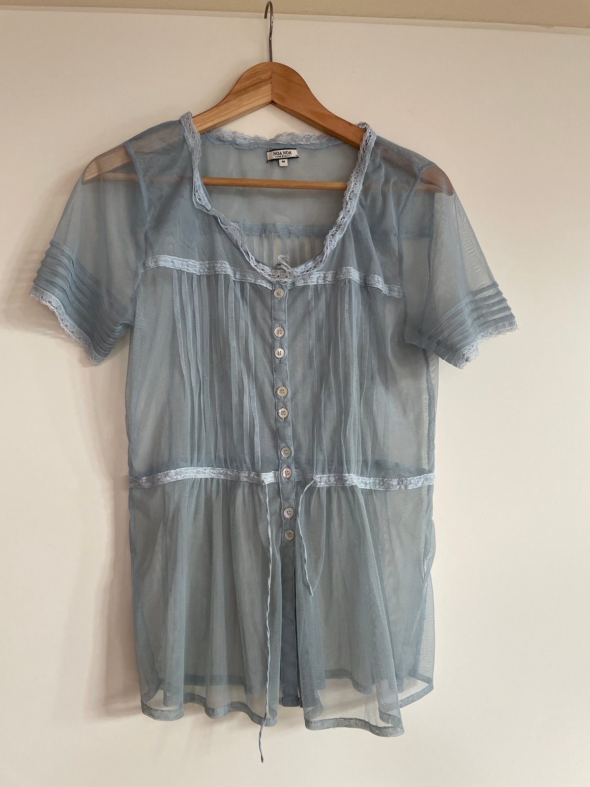 Noa Noa blouse, maat M, lichtblauw, zo goed als nieuw, Kleding | Dames, Maat 38/40 (M), Blauw, Ophalen of Verzenden, Korte mouw