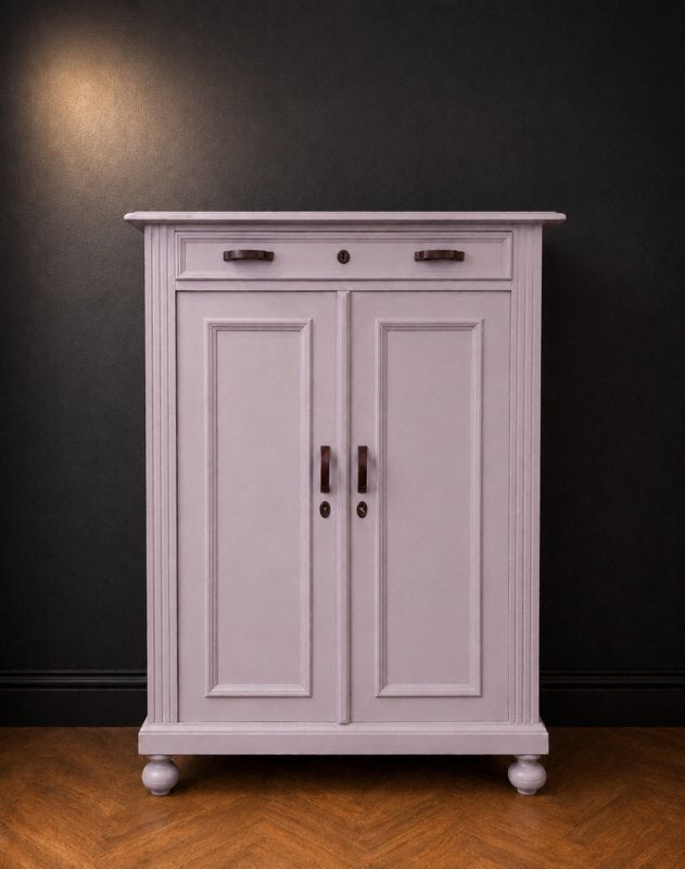 Brocante meidenkast Mauve, vintage kastje, antieke kast VdlM, Huis en Inrichting, Kasten | Ladekasten, Ophalen, 1 of 2 laden, 100 tot 150 cm