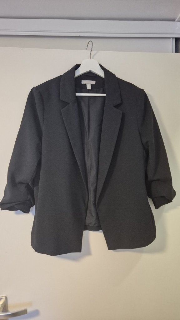 Colbert met driekwart mouw, Kleding | Dames, Jurken, Ophalen, H&M, Zwart, Maat 42/44 (L)