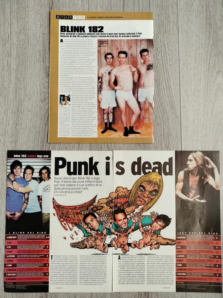 Blink 182 Iggy Pop magazine tijdschrift artikelen clippings, Verzenden, Zo goed als nieuw, Boek, Tijdschrift of Artikel