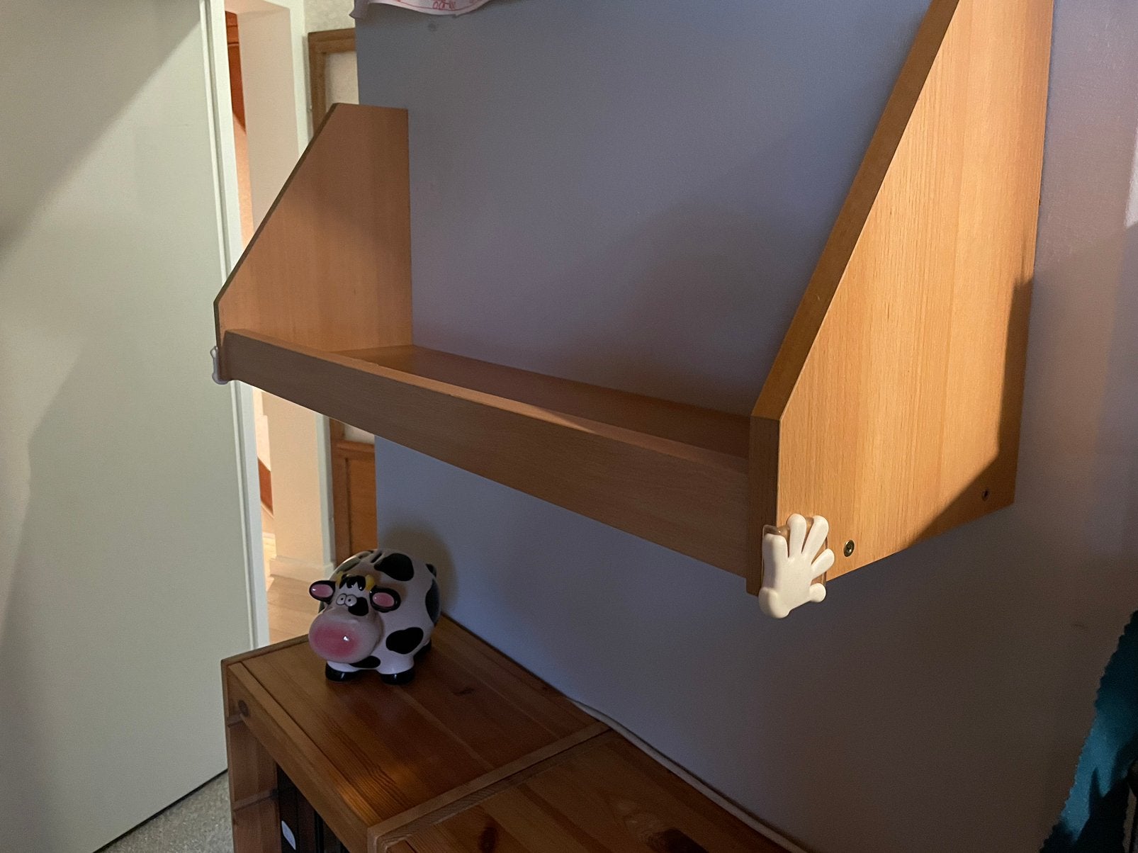 Mooi afgewerkte plank / rekje voor boven commode of bureau, Ophalen, Gebruikt, Overige typen