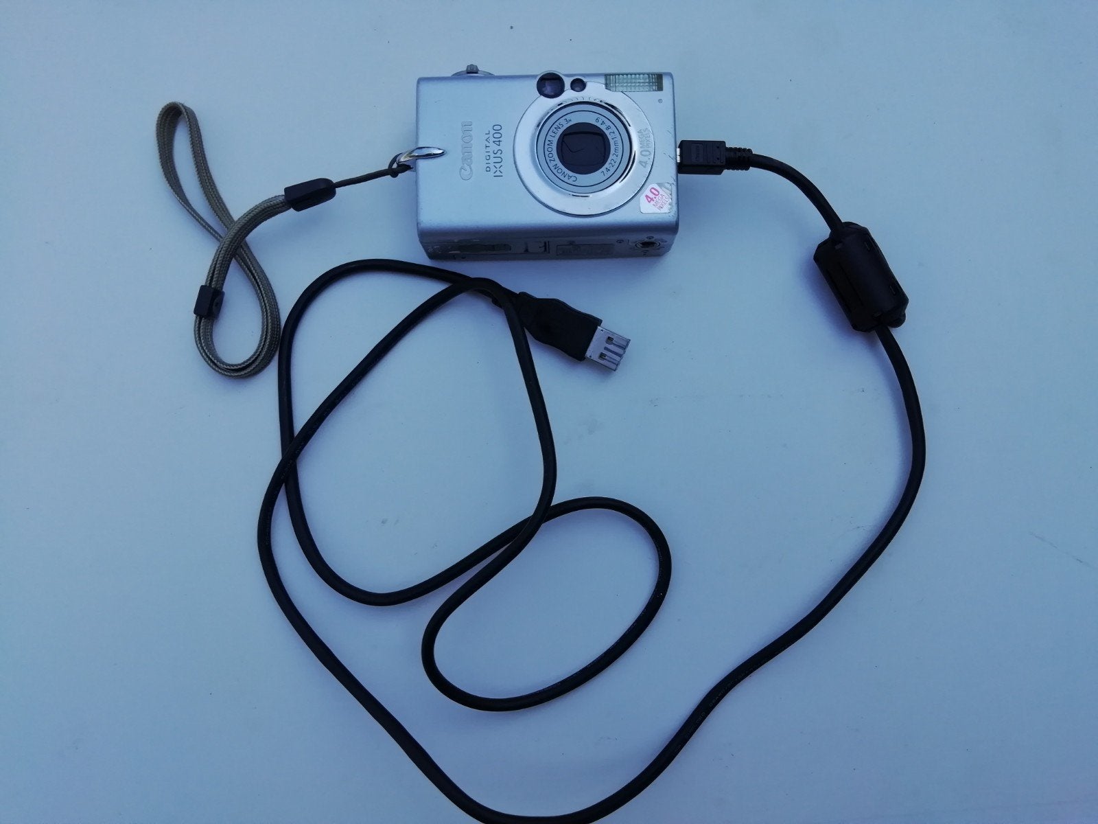 Canon Digital IXUS 400 Compactcamera - Retro Fotografie, Ingebouwde flitser, Gebruikt, USB-kabel, Canon