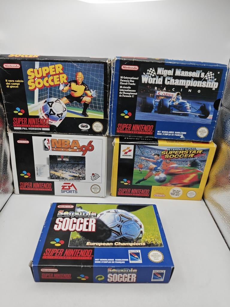 Partij SNES games boxed, ., Ophalen of Verzenden, Zo goed als nieuw, .