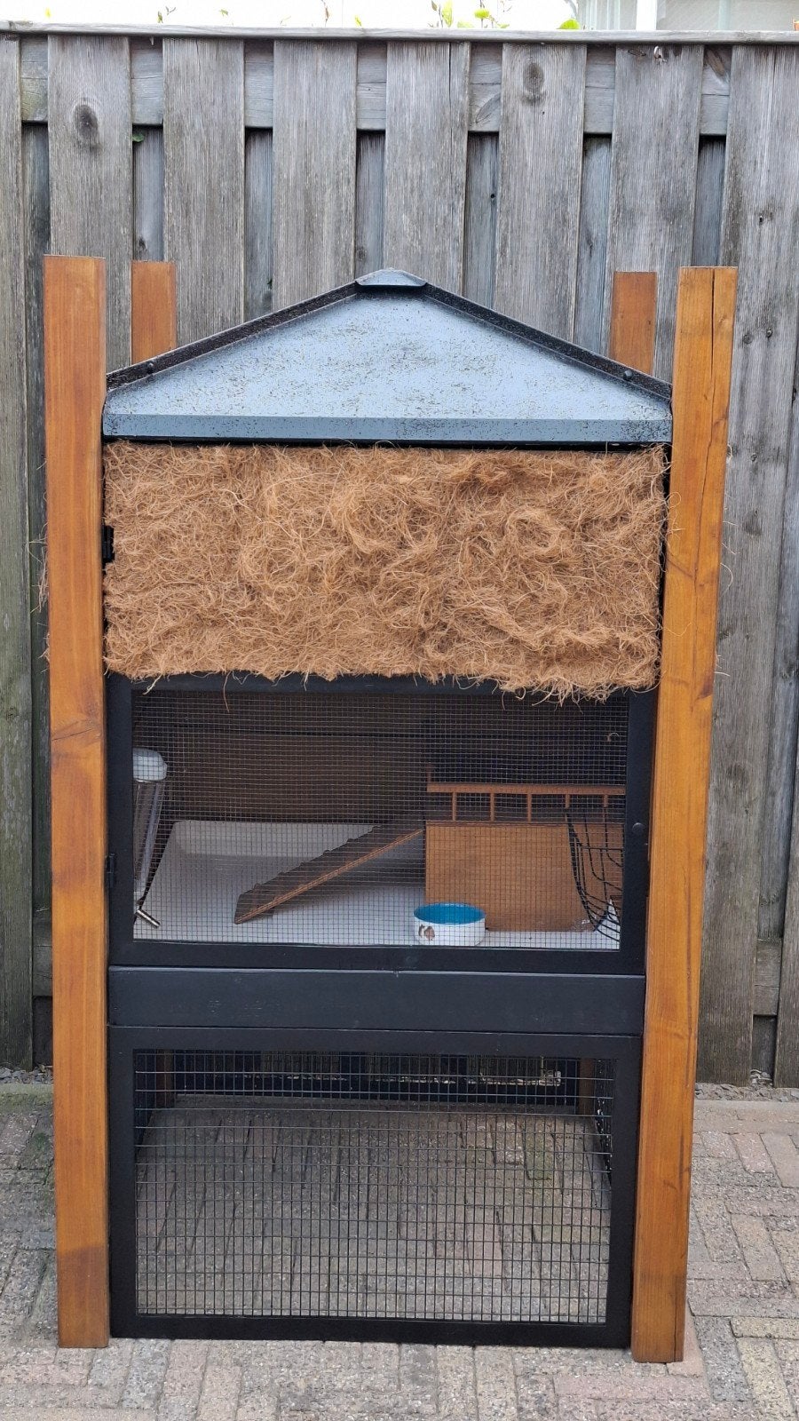 uniek caviahok | konijnenhok | hooiberg | handgemaakt, Dieren en Toebehoren, Ophalen, Zo goed als nieuw, 90 cm of meer, Konijn