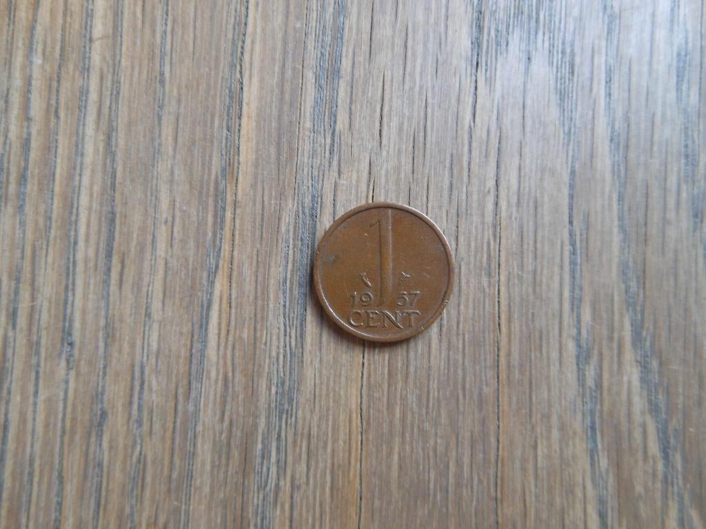 Te koop: Munt 1 cent 1957 Koningin der Nederlanden Juliana, Ophalen of Verzenden, Koningin Juliana, 1 cent, Losse munt