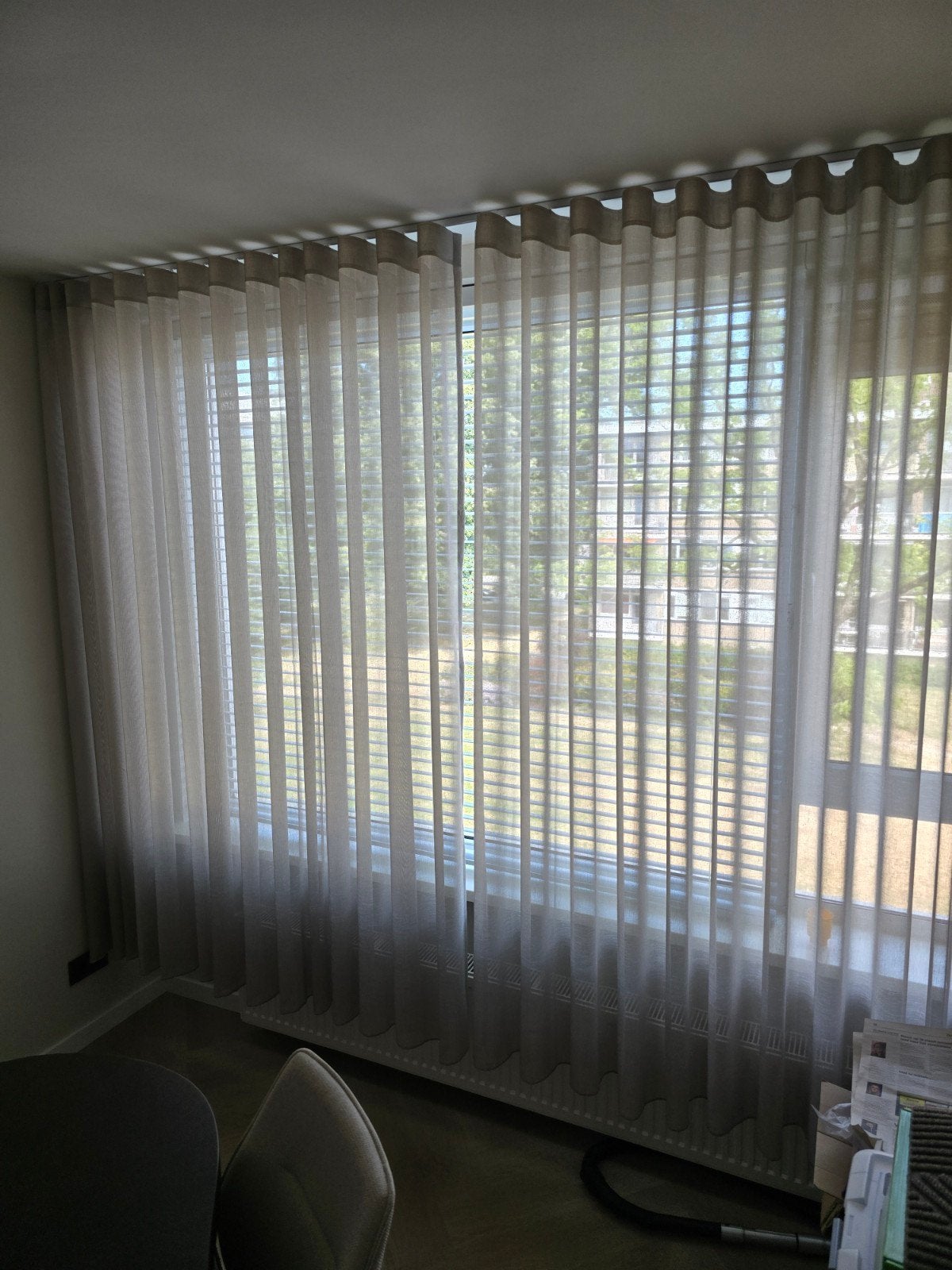 Nieuw wavegordijn – Inbetween Bram Zand 309 x 223cm, Kwantum, Beige, Nieuw, Ophalen of Verzenden