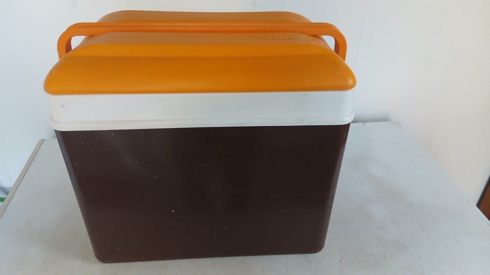 Vintage Koelbox - Bruin/Oranje - Handig voor Picknicks, Ophalen of Verzenden, Gebruikt, Koelbox, Koelelement