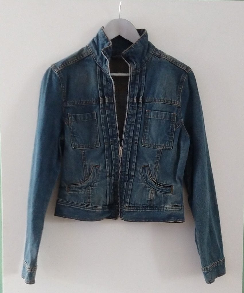 spijker jack Mexx, maat 38,  blauw,  volgnr 2, Maat 38/40 (M), Mexx, Blauw, Ophalen of Verzenden