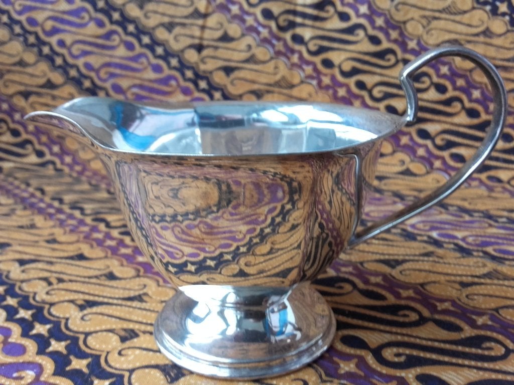 Mooi Art Deco silverplate suiker en roomstel uit Engeland., Ophalen of Verzenden