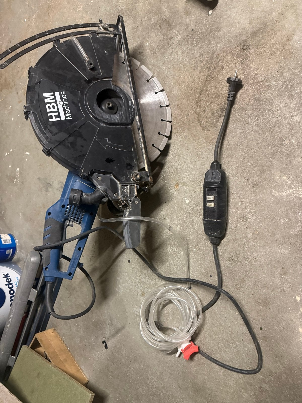 HBM Profi 350 mm Muurzaag / Betonzaag Watergekoeld - 2600W, Ophalen, 70 mm of meer, Overige typen, Zo goed als nieuw