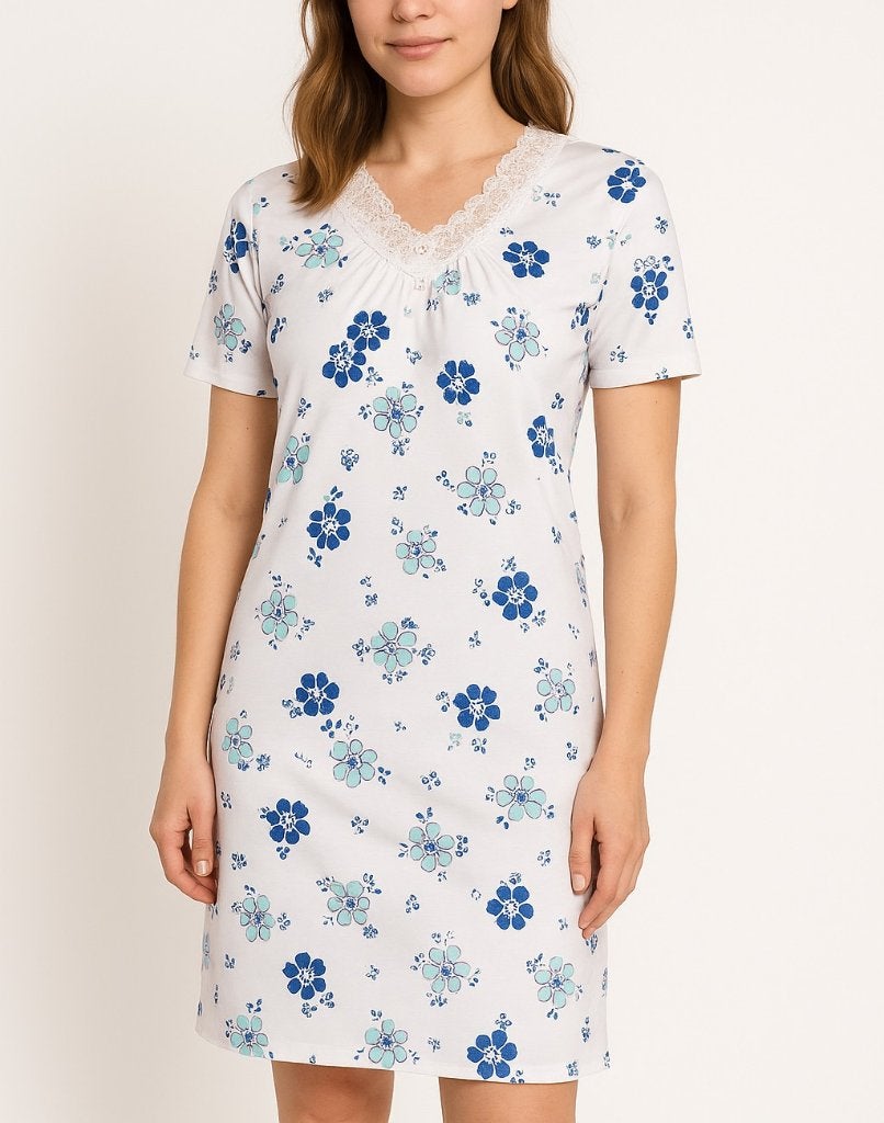 Fine Woman Dames Nachthemd bloem 6559, Kleding | Dames, Pyjama's, Maat 46/48 (XL) of groter, Nieuw, Ophalen of Verzenden, Holland Underwear