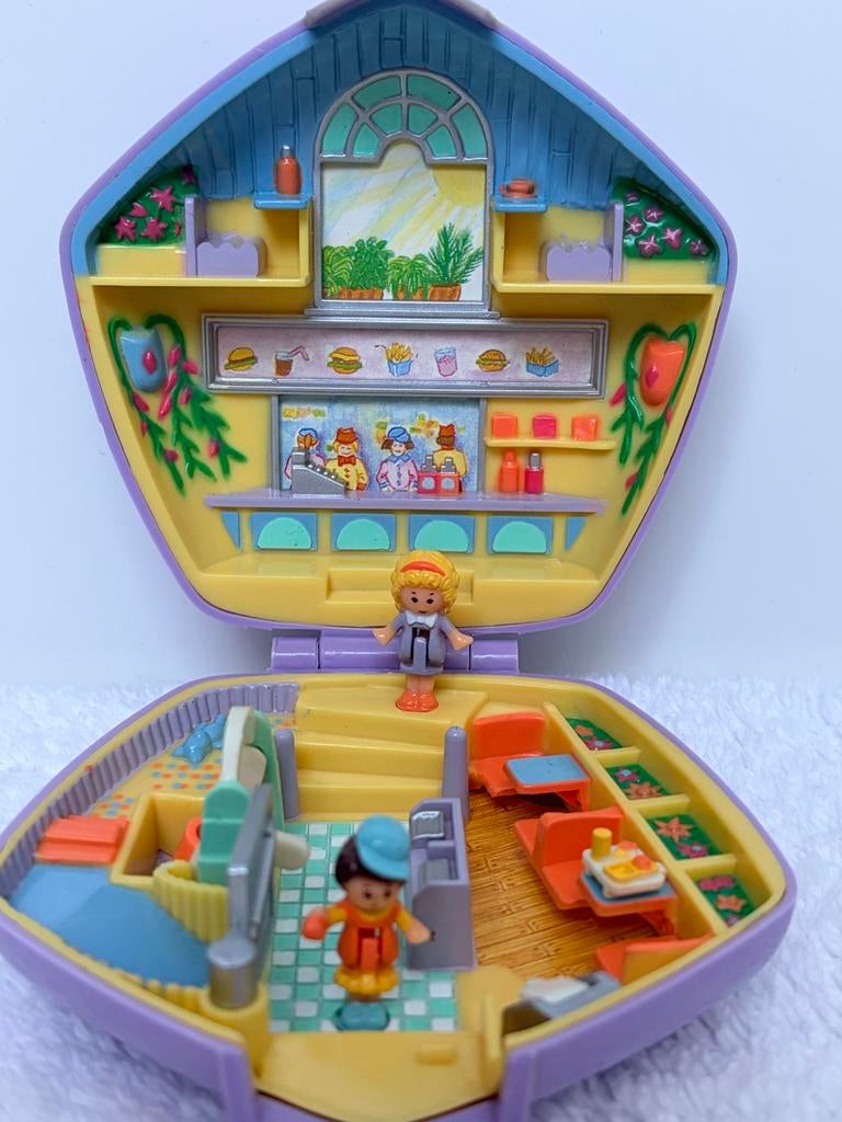 Vintage 1992 Polly Pocket Patty’s Burger Bar - Bluebird Toys, Ophalen of Verzenden, Gebruikt, Overige typen