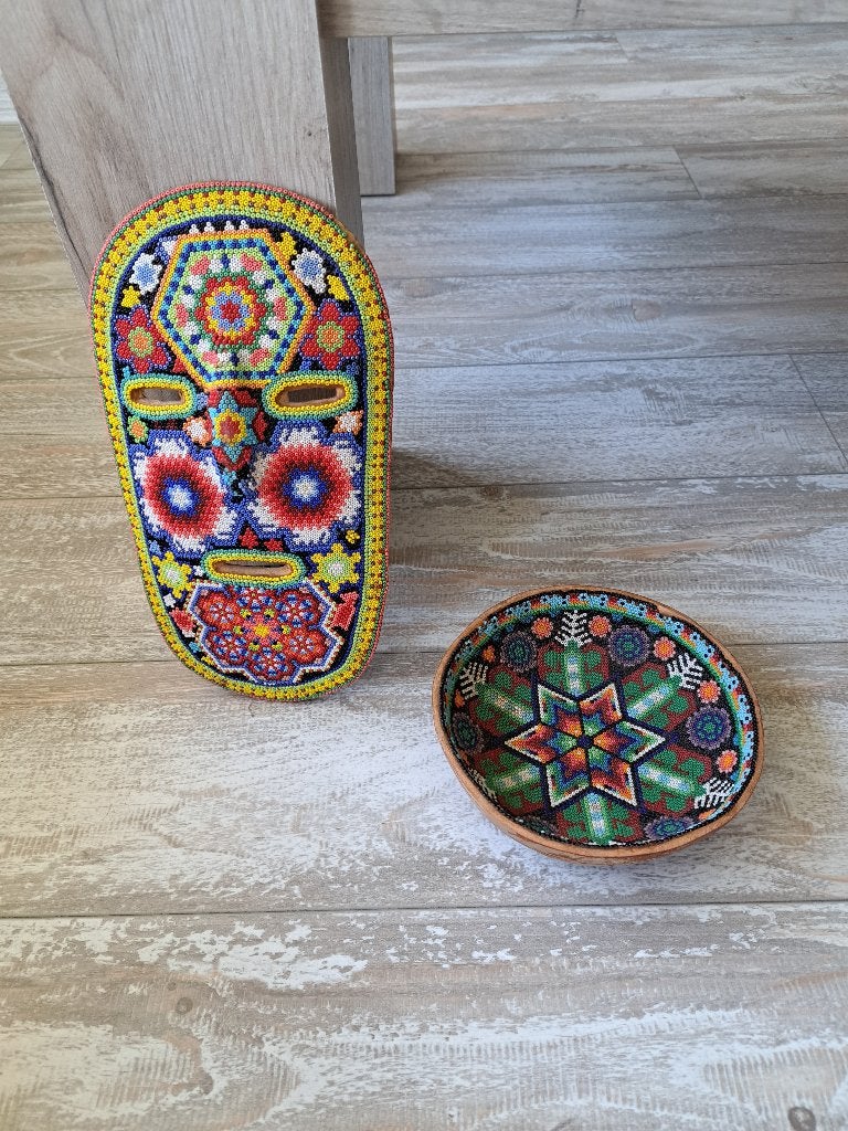 Kunst uit Mexico, Huichol indianen, Antiek en Kunst, Mexico, Handgemaakt, Meerkleurig, 27 cm