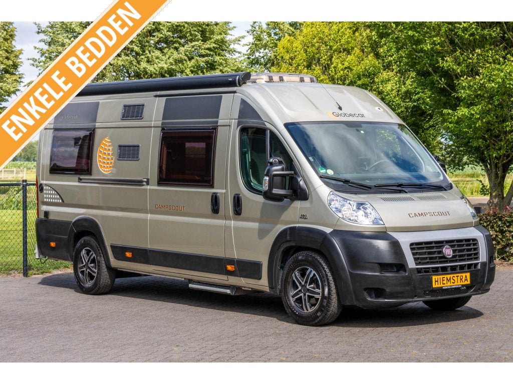 Globecar Campscout Enkele bedden Lage KM Euro5 Busbiker, Caravans en Kamperen, Campers, Overige merken, Buscamper of Camperbus