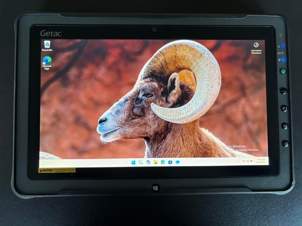 Getac F110 robuuste tablet - i5-4300U, 11.6 inch, 128GB SSD, Computers en Software, Windows Laptops, Ophalen of Verzenden, Gebruikt