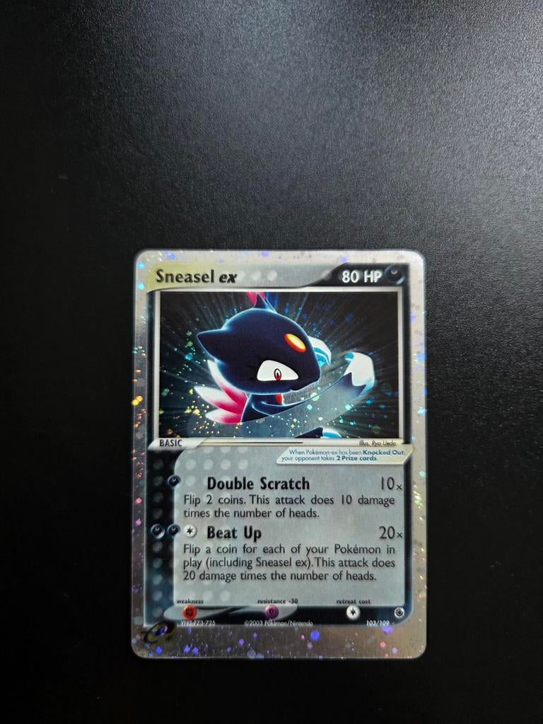 Sneasel ex 103/109 Pokemon Ruby Sapphire, Hobby en Vrije tijd, Verzamelkaartspellen | Magic the Gathering, Zo goed als nieuw, Booster