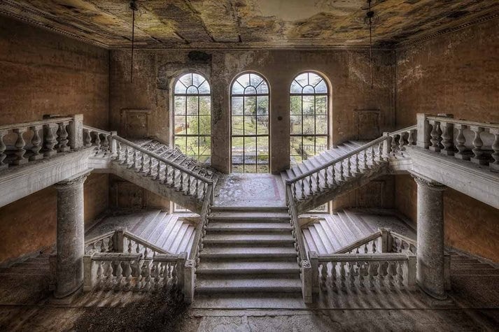 Staircase Fine Art Plexiglas 148x98 cm, Huis en Inrichting, Woonaccessoires | Schilderijen, Tekeningen en Foto's, Ophalen, Nieuw